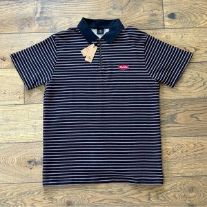 Thrills Men XL Zip striped polo, brand new with tags